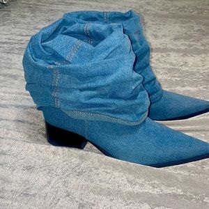 Zara denim ankle boots